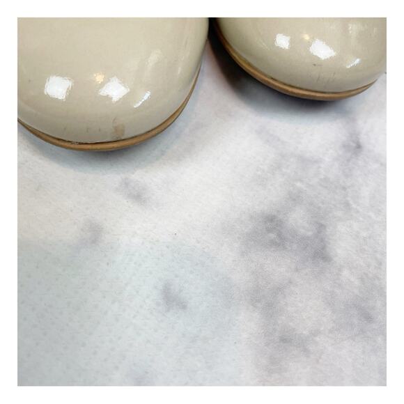 Paul Green Molly Nude Patent Leather D' Orsay Pumps Tie Ankle Sz 8 US - Picture 6 of 12